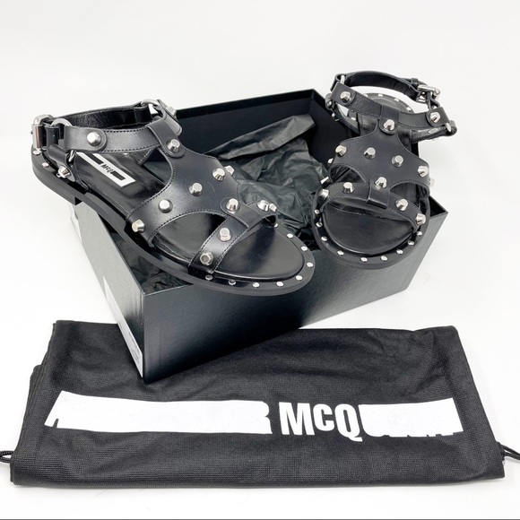 NWT Alexander McQueen McQ Studded Solenie Sandals - Picture 5 of 14